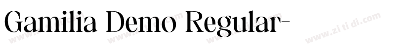 Gamilia Demo Regular字体转换 Gamilia Demo Regular字体转换